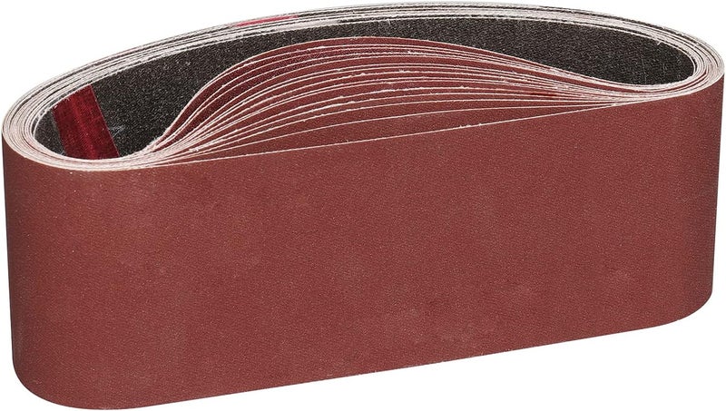 POTUINOM 3 x 21 Inch Sanding Belts 400 Grits - 15 Pack Sanding Belt Aluminum Oxide Belt Sander Belts,Best for Sanding Wood,Metal and Paint - Image 1